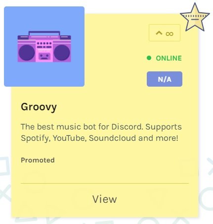 O Groovy é um dos bots mais populares da plataforma