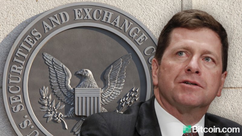 O presidente da SEC, Jay Clayton, explica a nova proposta (Fonte: Bitcoin.com/Reprodução)