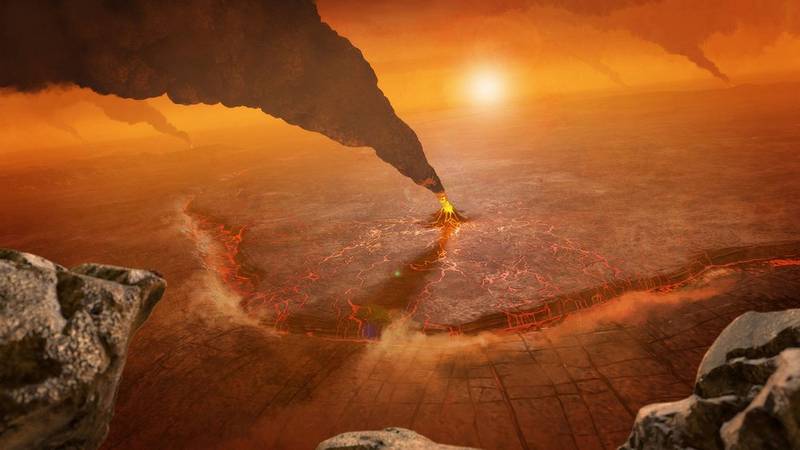 Processos geológicos podem ser a origem da fosfina em Vênus.