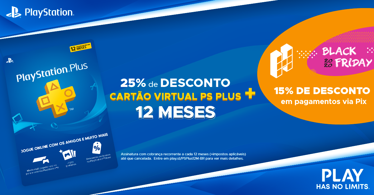 Hype Games tem desconto na assinatura da PS Plus anual e em créditos de jogos