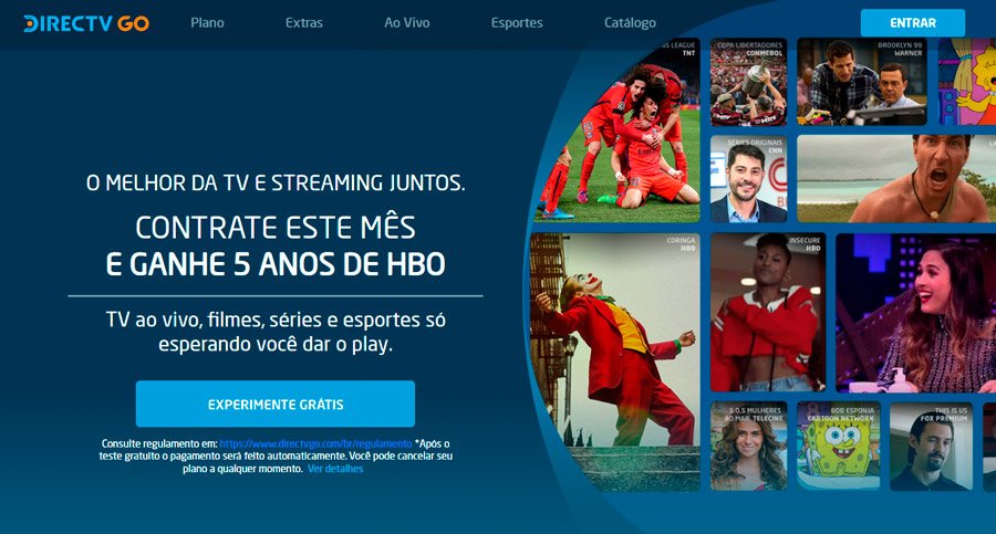 DirecTV Go chega por R$ 59,90 ao mês, com 5 anos gratuitos de HBO