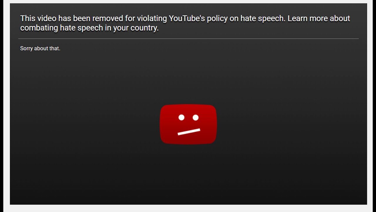 A atual política contra discursos de ódio foi implantada pelo YouTube em 2019.