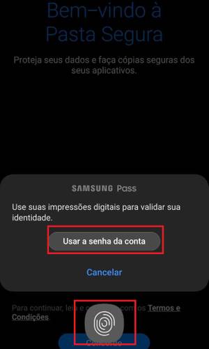 Basta inserir sua senha ou usar a digital para confirmar sua decisão