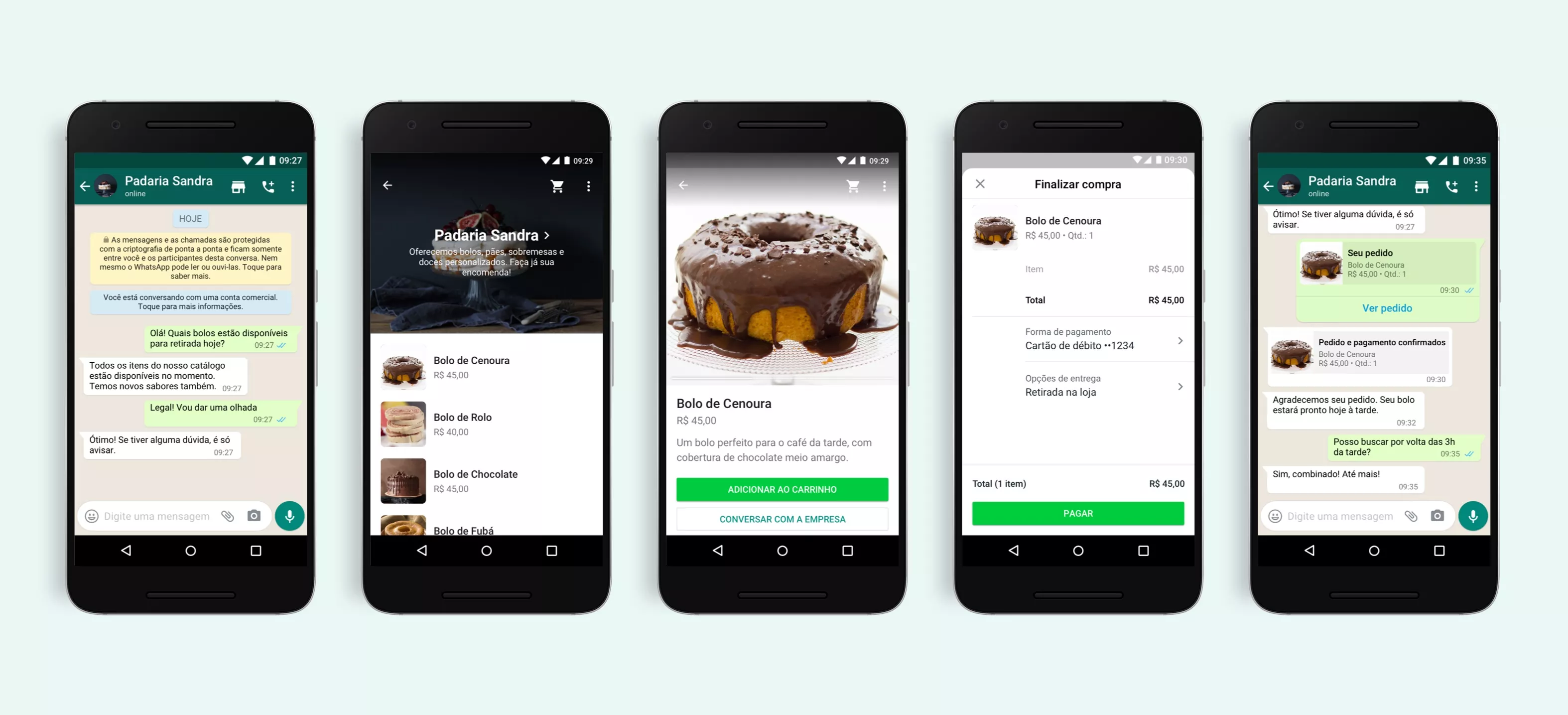 Nova interface, agora com o 'carrinho de compras' integrado. (Fonte: Whatsapp / Reprodução)