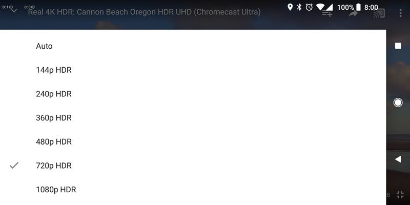 Os conteúdos em HDR contam com um marcador que fica ao lado da resolução