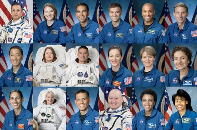 Astronautas selecionados para a missão Artemis.