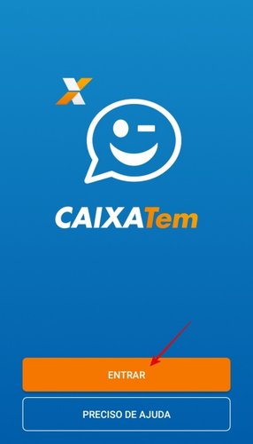 Tela inicial do Caixa Tem.