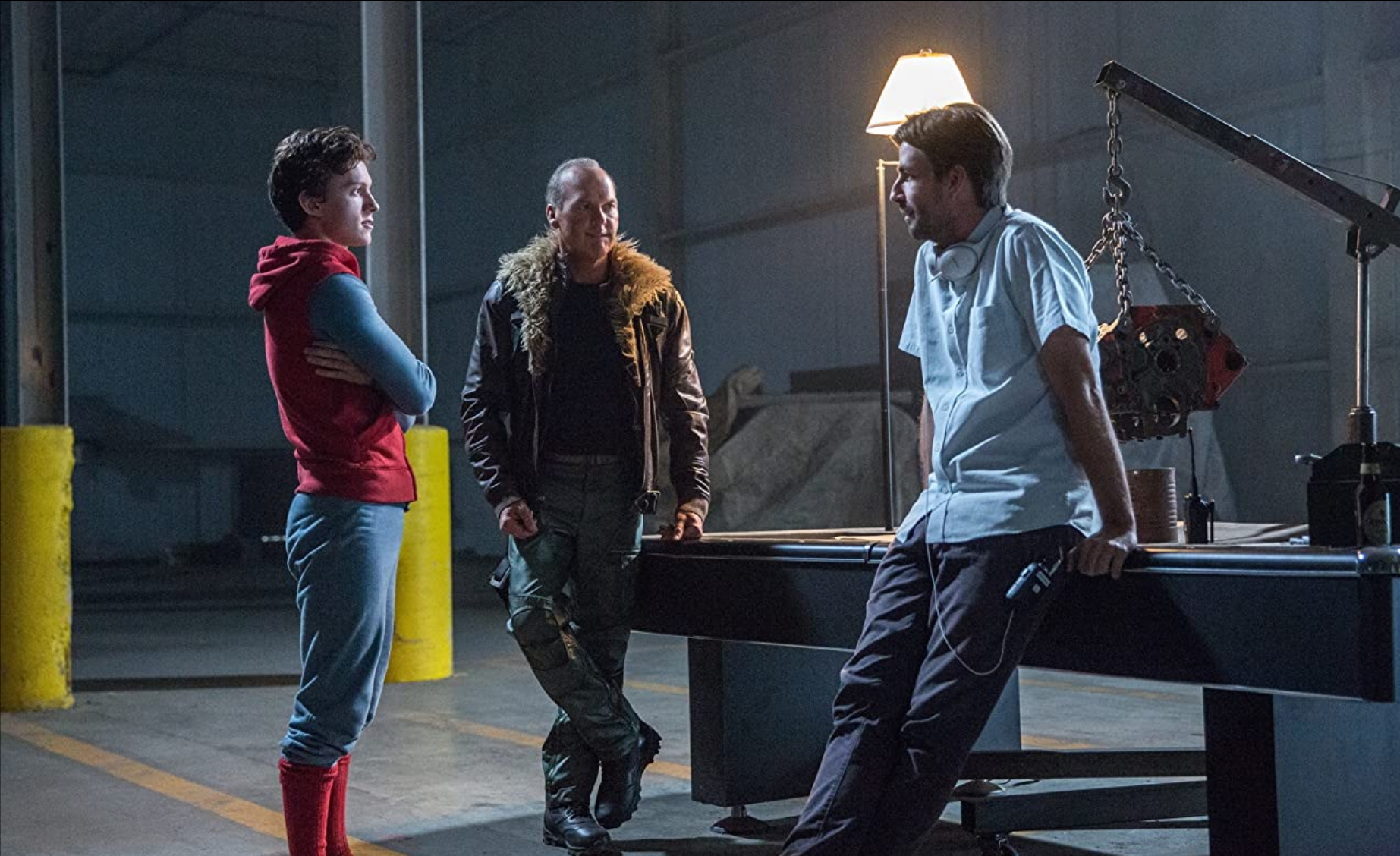 Michael Keaton, Jon Watts, e Tom Holland, nos bastidores de 'Homem-Aranha: De Volta ao Lar'