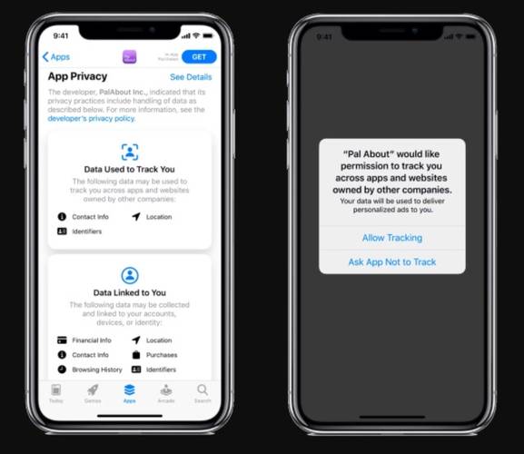 O App Tracking Privacy pede permissões e expõe coleta de dados para cada serviço.