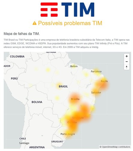 tim com problemas