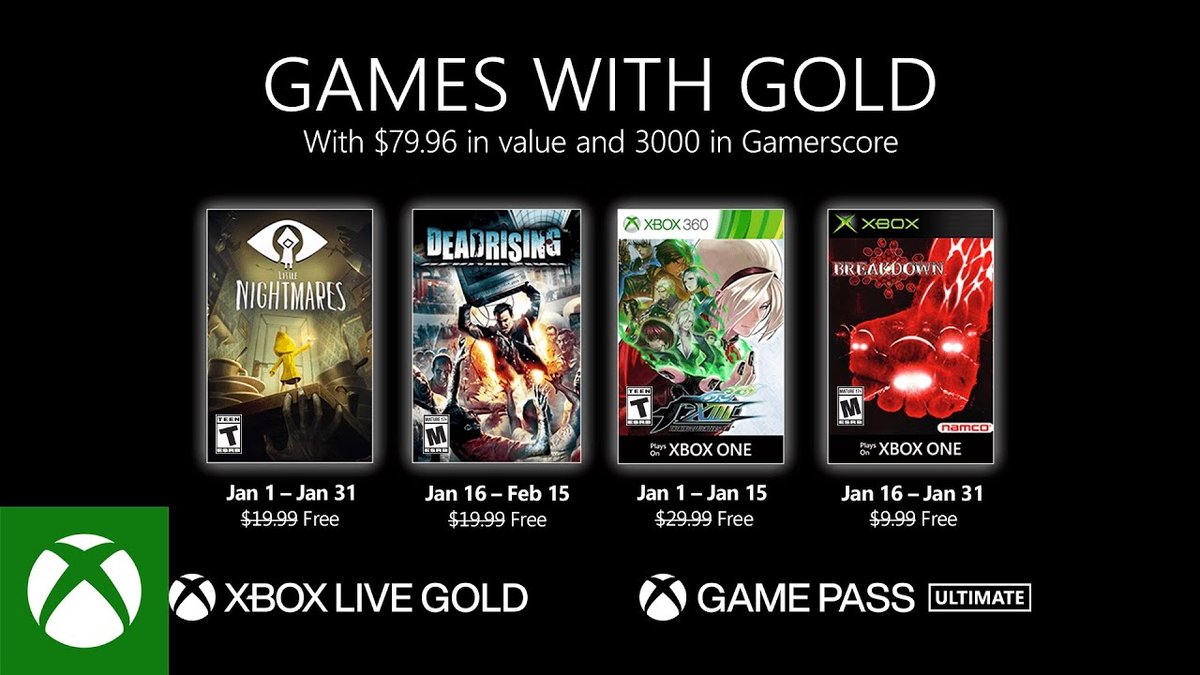 Jogos grátis do Xbox Games with Gold de fevereiro