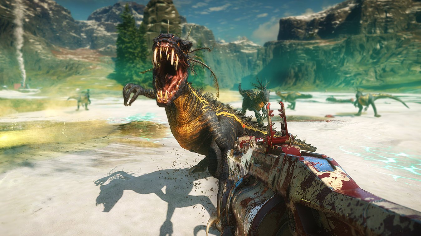 Second Extinction coloca os jogadores contra dinossauros alienígenas.