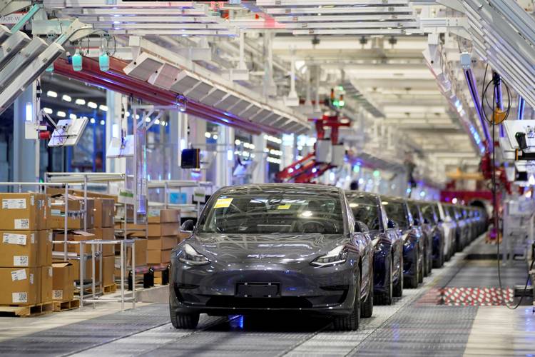 Unidade da Tesla em Xangai, na China (Fonte: Tesla/Divulgação)
