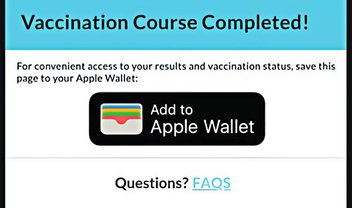 Usuários poderão comprovar vacina de covid-19 com Apple Wallet 