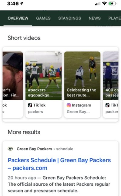 Vídeos das duas plataformas aparecem nos resultados da pesquisa no app do Google.
