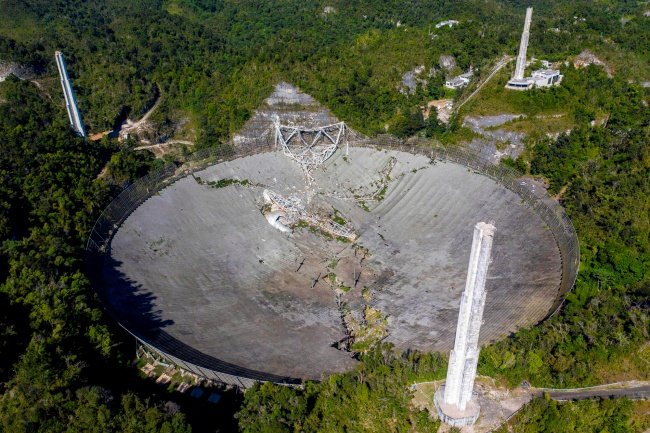 O ano de 2020 marcou o fim do icônico observatório porto-riquenho, que colapsou após ter dois cabos de sustentação rompidos.