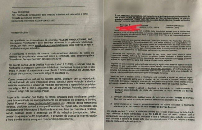 Notificação recebida por um dos milhares de brasileiros afetados.