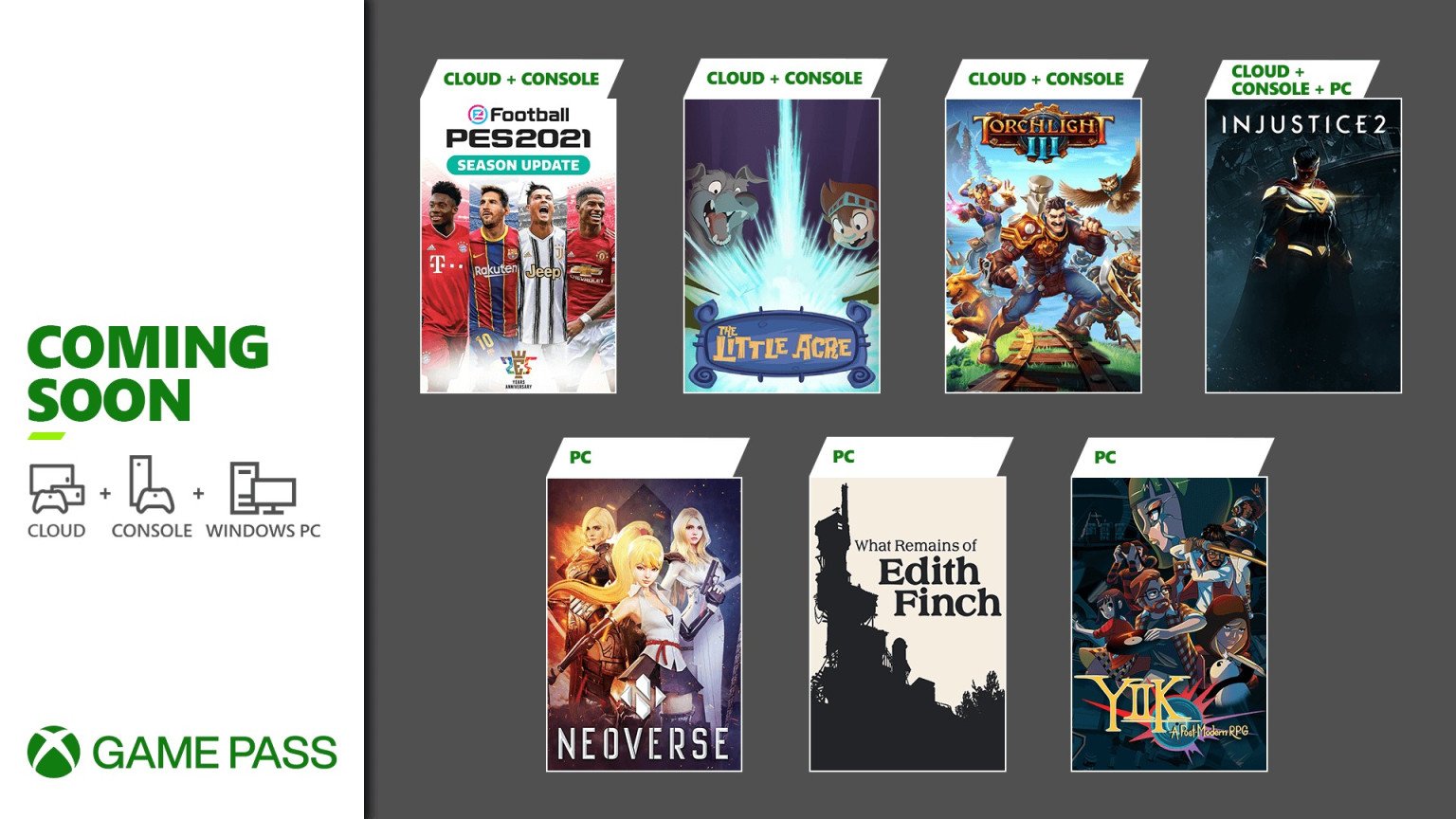 Jogos disponíveis no Xbox Game Pass em janeiro (Fonte: Microsoft / Reprodução)