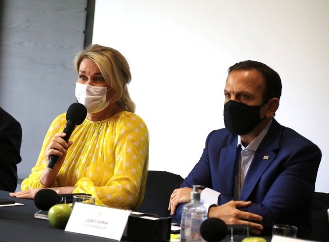 João Doria participou de videoconferência com prefeitos para apresentar o plano de vacinação.