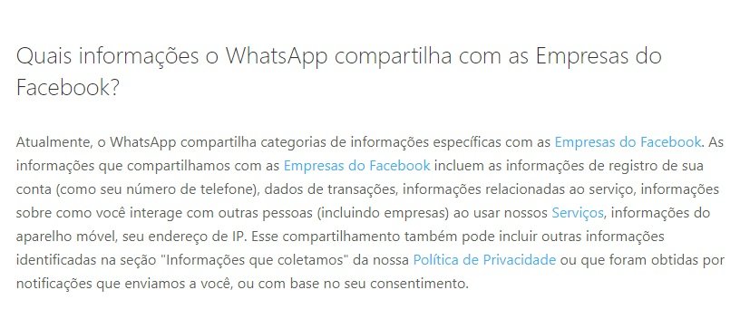 WhatsApp começa a compartilhar informações com Facebook - Reclame Aqui  Notícias