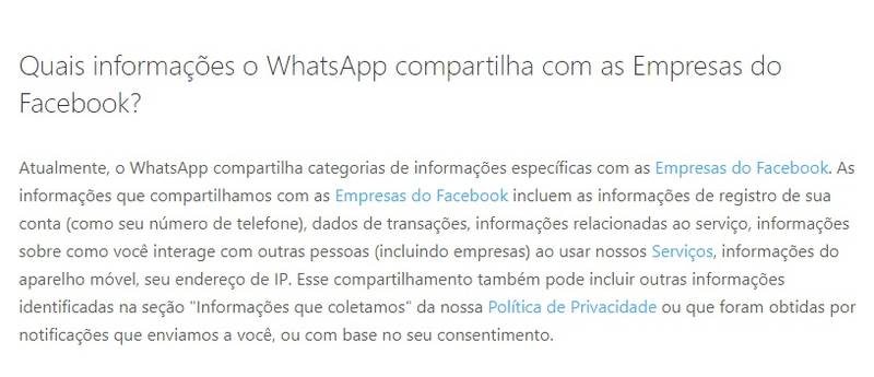 A quantidade de dados compartilhados é alta.