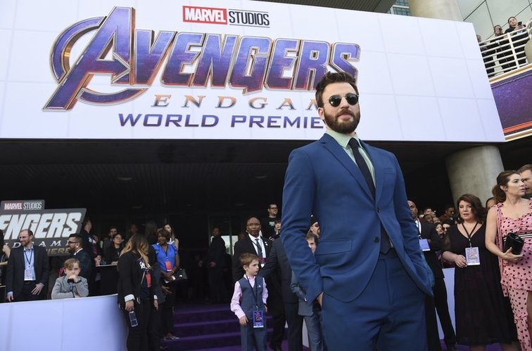 Chris Evans durante a premiére de Vingadores: Ultimato (2019).