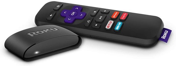 O Roku Express se conecta à TV por um cabo HDMI.