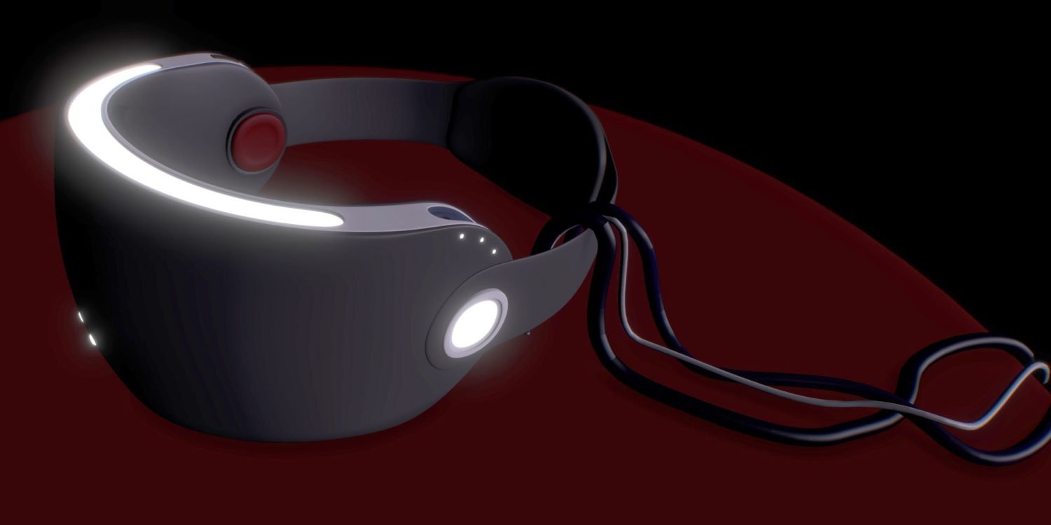 Desenho conceitual não oficial dos óculos de realidade virtual da Apple.
