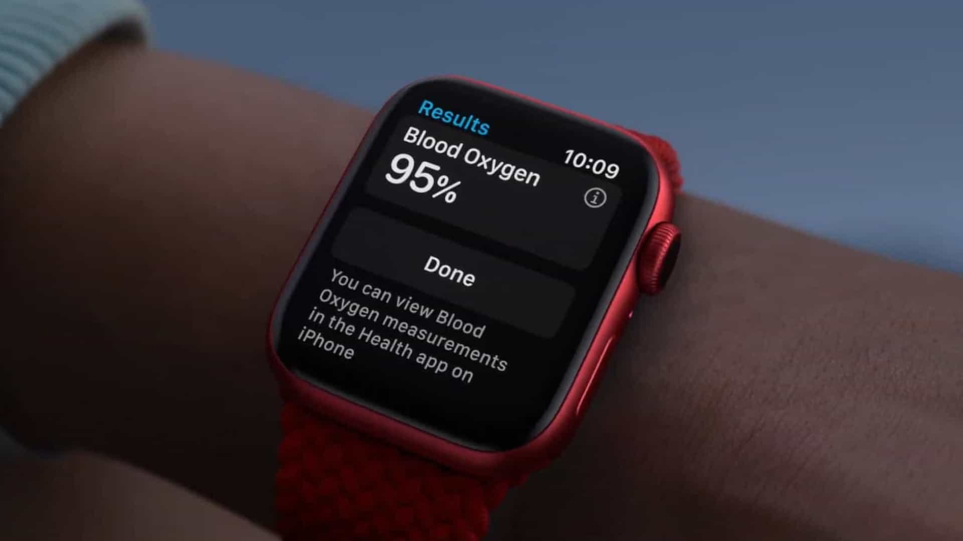 Atualmente, o Apple Watch possui uma função para medir os níveis de oxigênio no sangue.