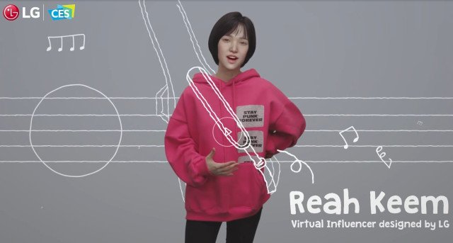 Reah Keem, a influenciadora virtual da marca totalmente criada a partir de aprendizado de máquina.