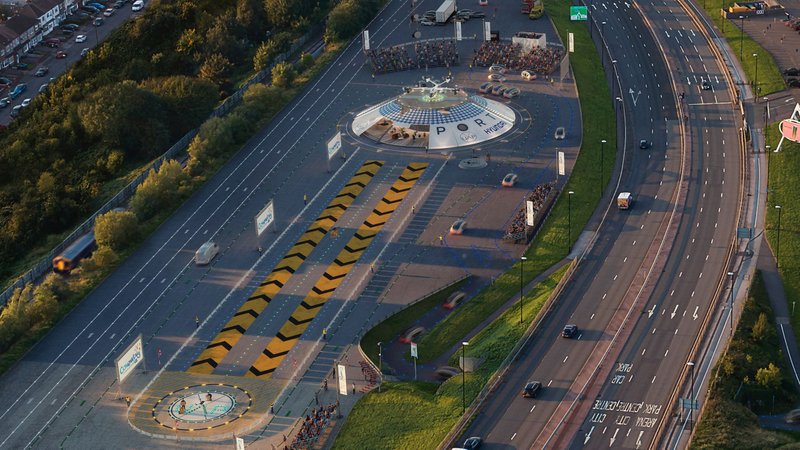 Arte conceitual da estrutura da estação Air-One.