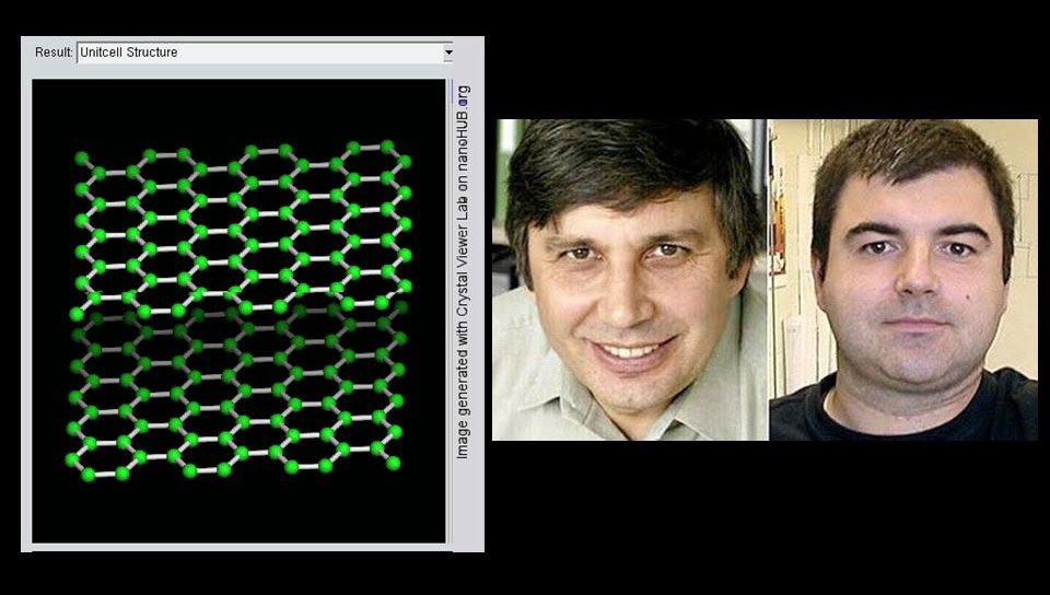 Geim e Novoselov, ganhadores do Nobel de Física 2010 (Fonte: SlidePlayer/Reprodução)