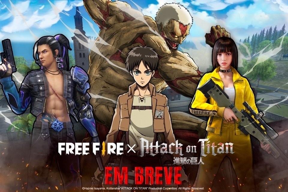 Free Fire: evento de Shingeki no Kyojin tem itens vazados; veja mais, free  fire