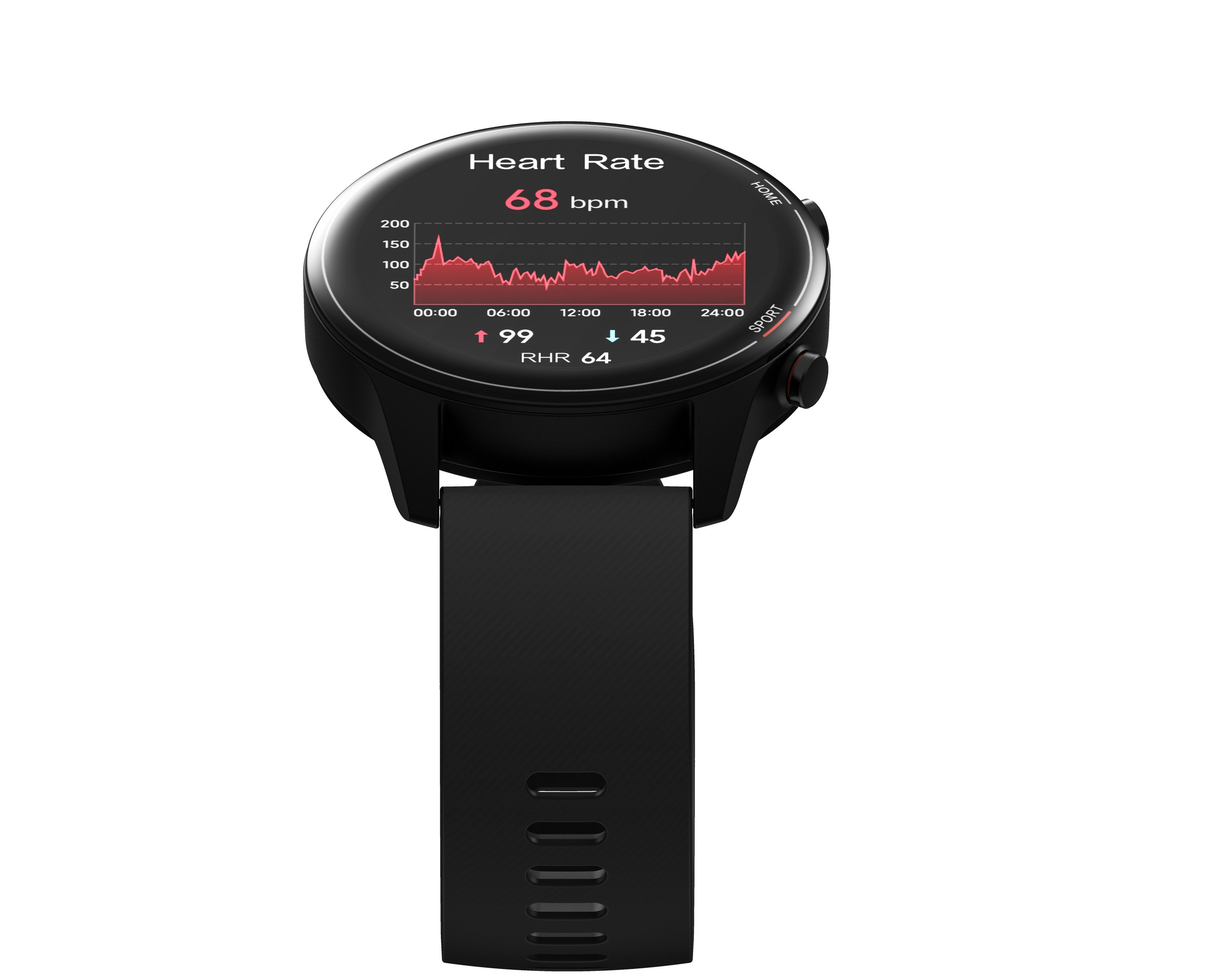 Detalhe da pulseira do Mi Watch, na cor preta. Há, no total, três diferentes modelos de cor. (Fonte: Xiaomi, Mi Brasil / Reprodução)