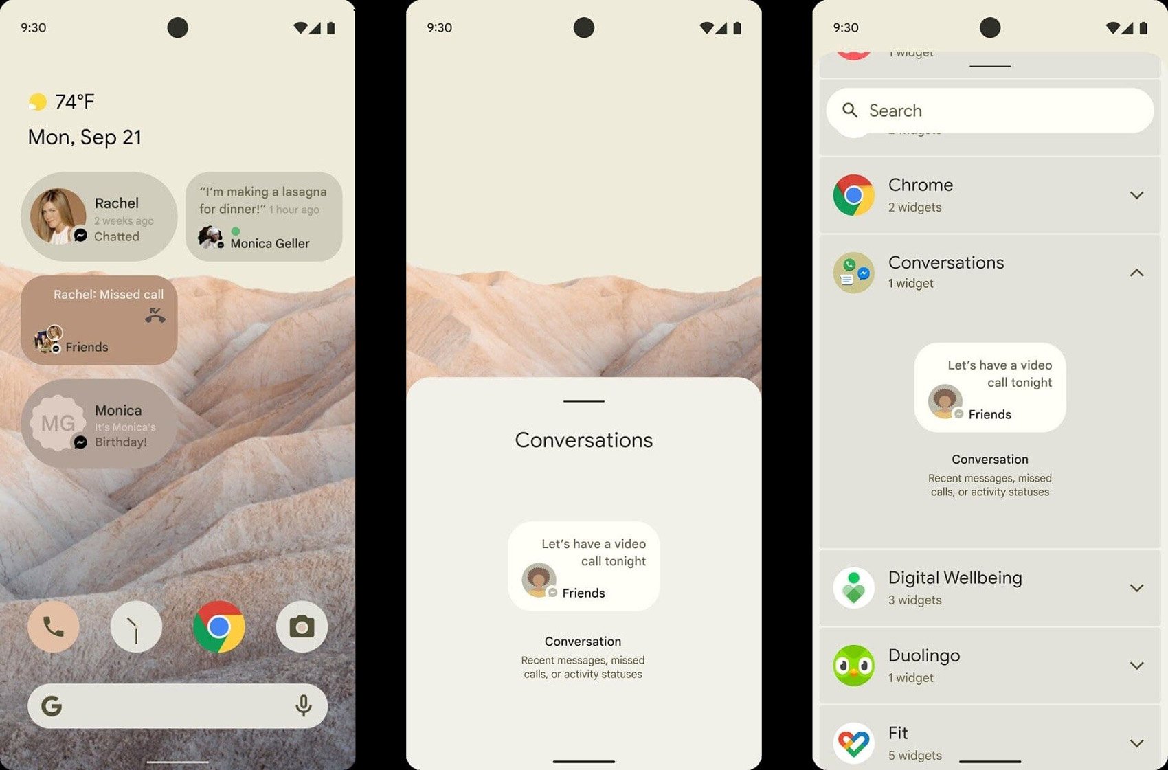 Android 12 pode ter um novo sistema de widgets para conversas