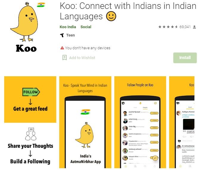 A rede social indiana, que tem muitas semelhanças com o Twitter, funciona no Android e na web.