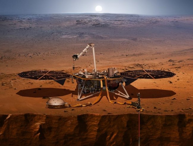 A InSight está em Marte desde 2018.