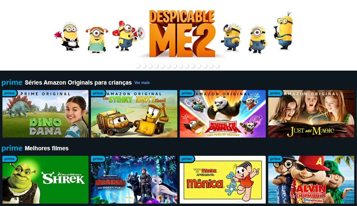 Amazon Prime Video traz um conteúdo exclusivo para crianças.