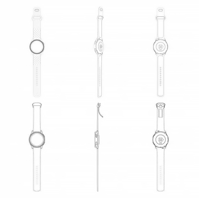 Suposto design do relógio da OnePlus; na parte superior, a variante esportiva e, na segunda, a versão tradicional. (Fonte: Gizchina, GPTO / Reprodução)