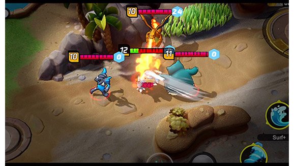 Batalha em Pokémon UNITED, MOBA 5v5 (fonte: Pokémon.com/Divulgação)