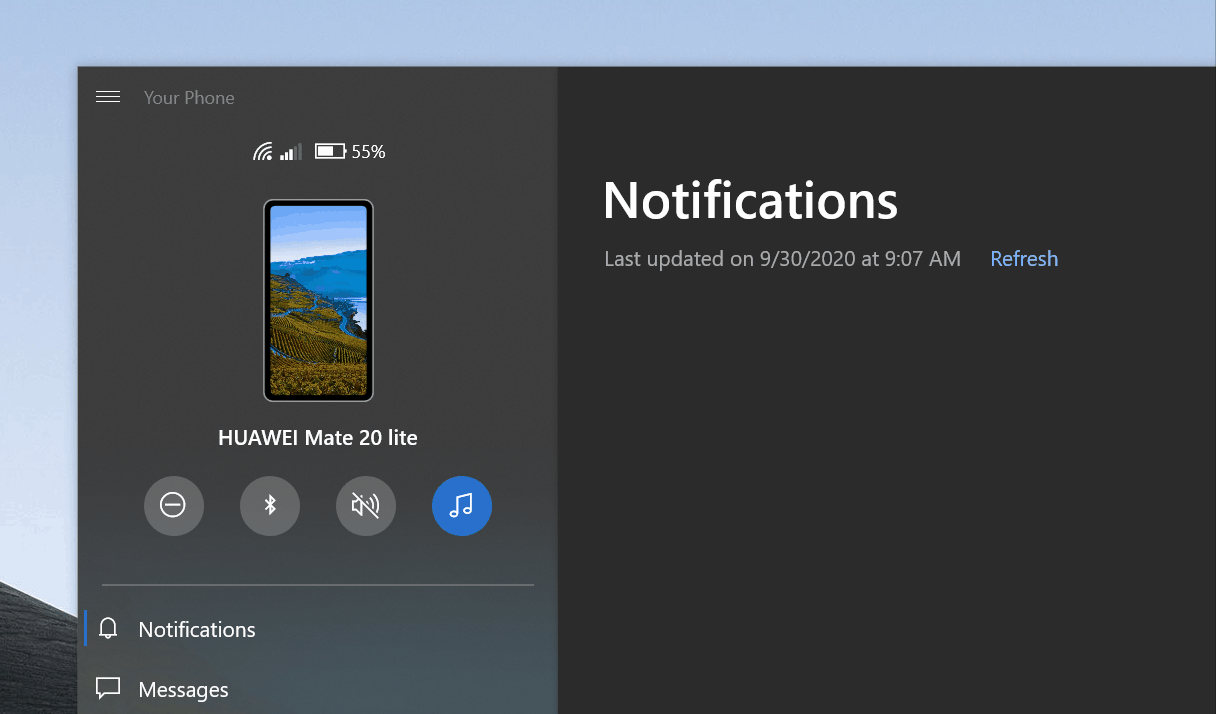 Your Phone (Windows 10) permitirá ver o status das configurações do celular no PC