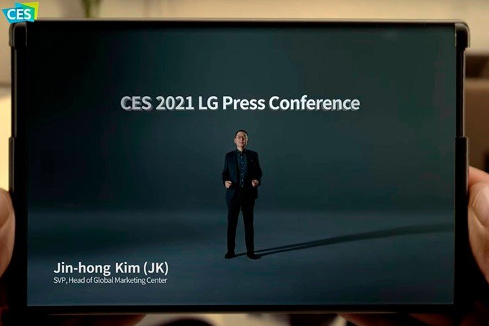 LG apresentou a tecnologia de display retrátil na CES 2021.