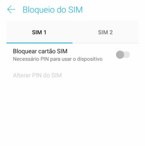 Ativando o PIN no Android.