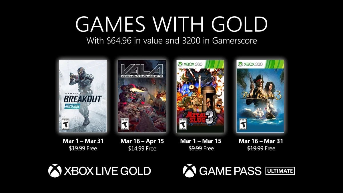 Novos Games with Gold para março de 2022 - Xbox Wire em Português