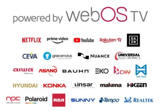 Alguns dos parceiros do webOS.
