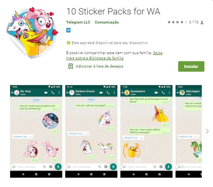 WhatsApp disponibiliza figurinhas animadas para usuários