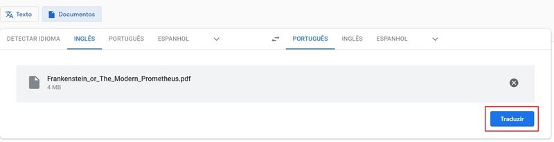 O documento pronto para tradução.