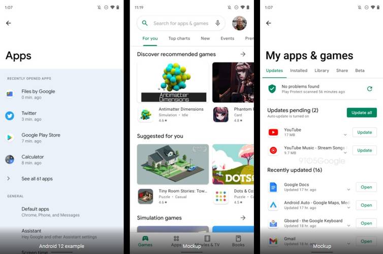 Android 12 pode dar prioridade para o uso do celular com uma mão.