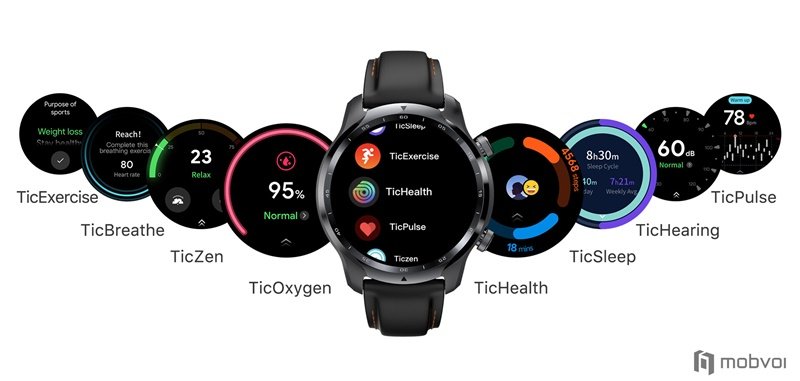 TicWatch Pro 3 tem grande variedade de aplicativos e personalização.